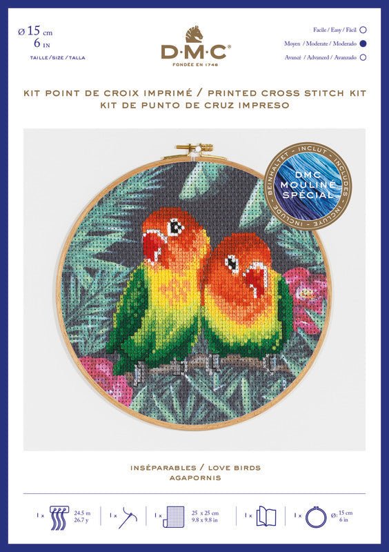 DMC Cross Stitch Kit - Love Birds