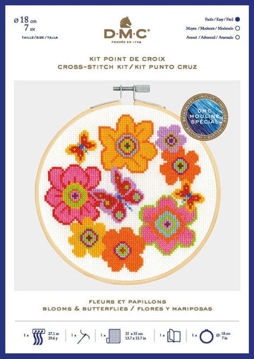 DMC Cross Stitch Kit - Flowers and Butterflies
