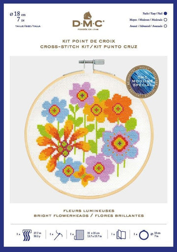 DMC Cross Stitch Kit - Bright Flowers
