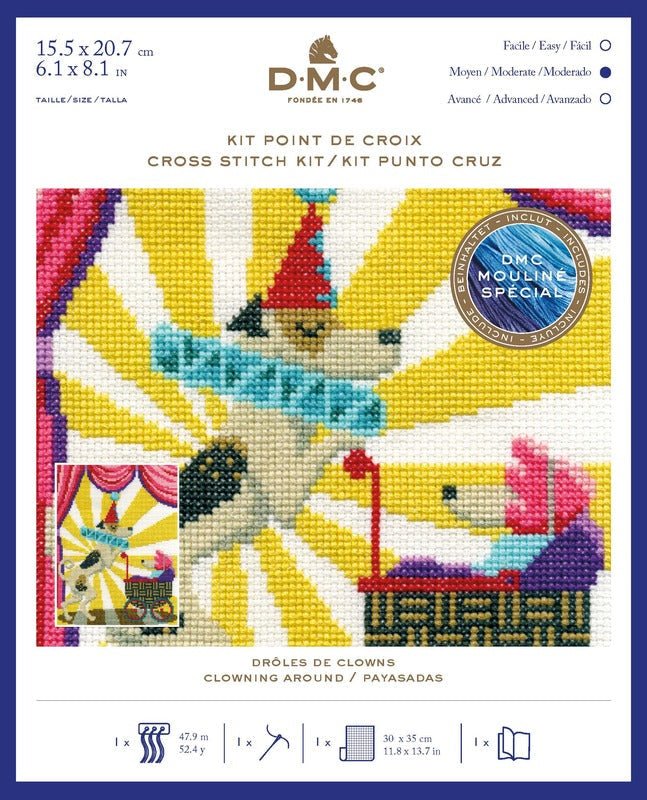 DMC Cross Stitch Kit - Clowning Around