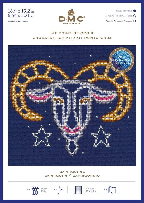 DMC Cross Stitch Kit - Zodiac (Capricorn)