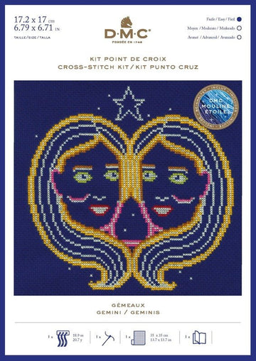 DMC Cross Stitch Kit - Zodiac (Gemini)