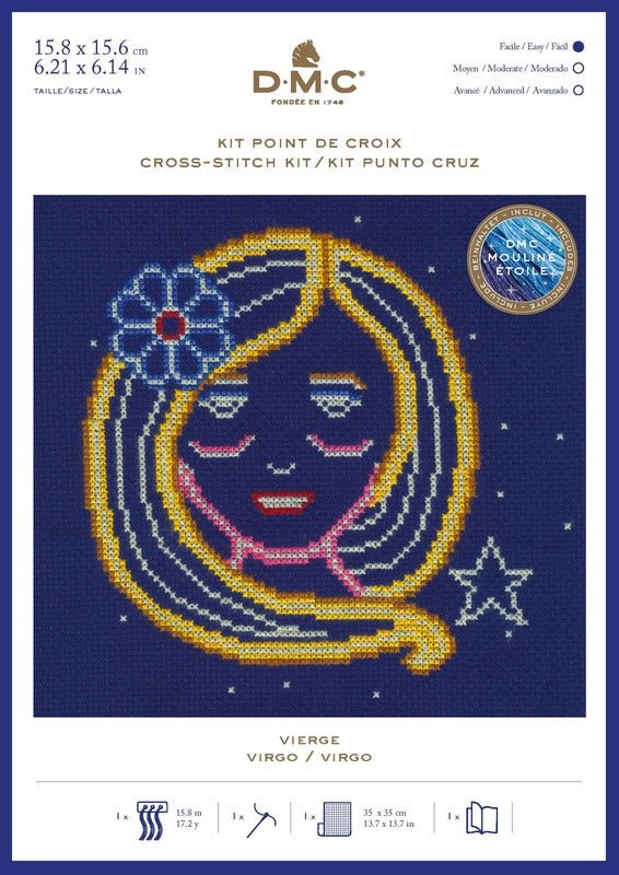 DMC Cross Stitch Kit - Zodiac (Virgo)