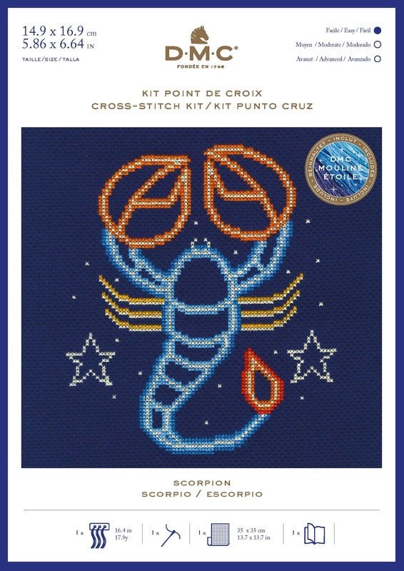 DMC Cross Stitch Kit - Zodiac (Scorpio)