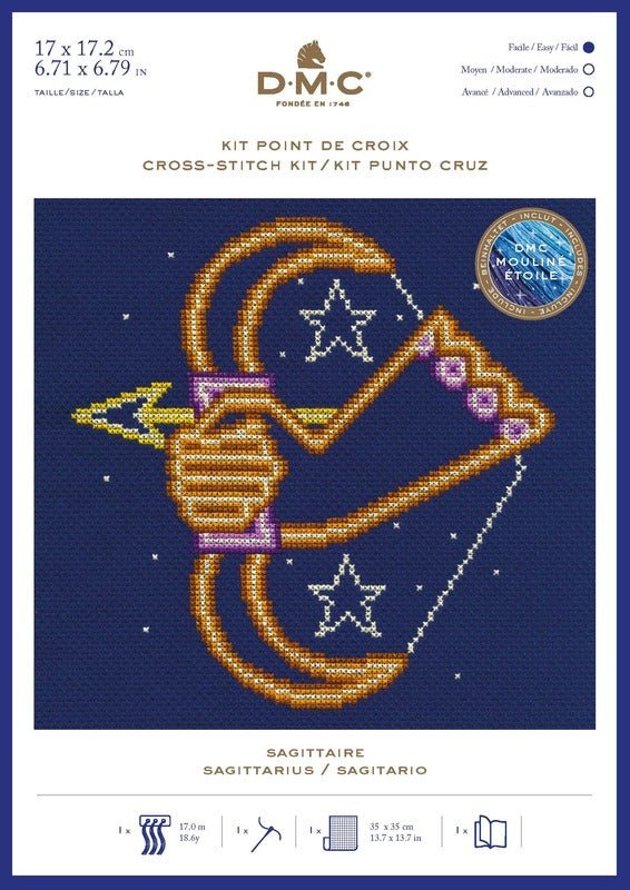 DMC Cross Stitch Kit - Zodiac (Sagittarius)
