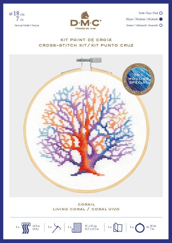 DMC Cross Stitch Kit - Living Coral
