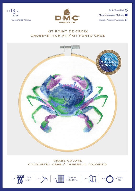 DMC Cross Stitch Kit - Colorful Crab