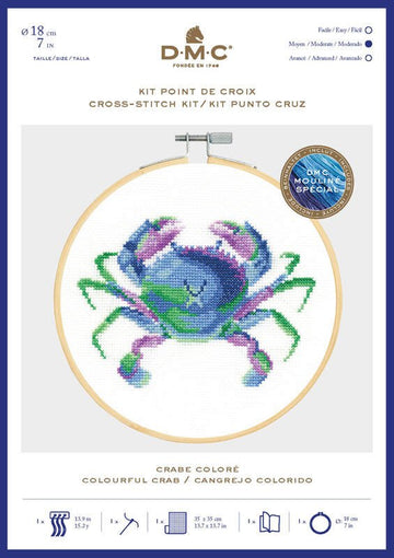 DMC Cross Stitch Kit - Colorful Crab