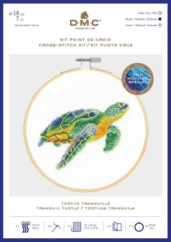 DMC Cross Stitch Kit - Tranquil Turtle