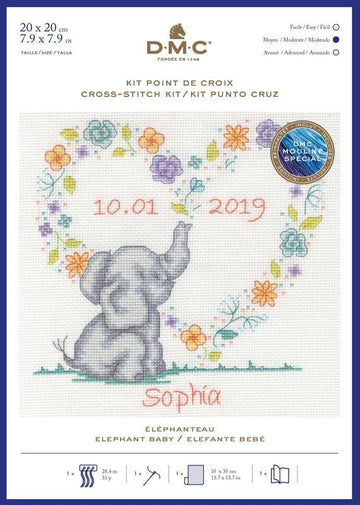 DMC Cross Stitch Kit - Elephant Baby