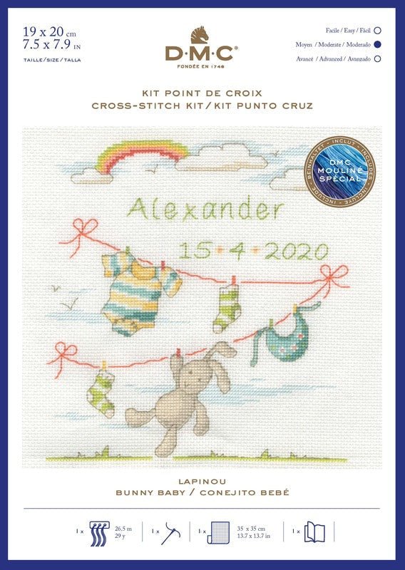 DMC Cross Stitch Kit - Bunny Baby
