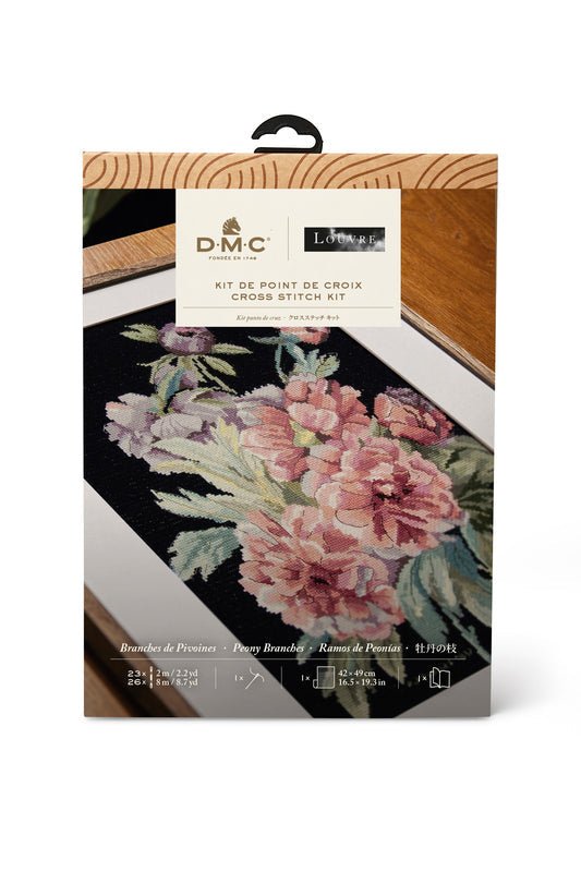 DMC Cross Stitch Kit - Louvre (Peonies)