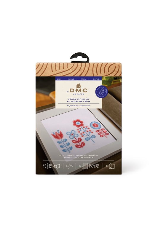 DMC Cross Stitch Kit - Folk Flowers