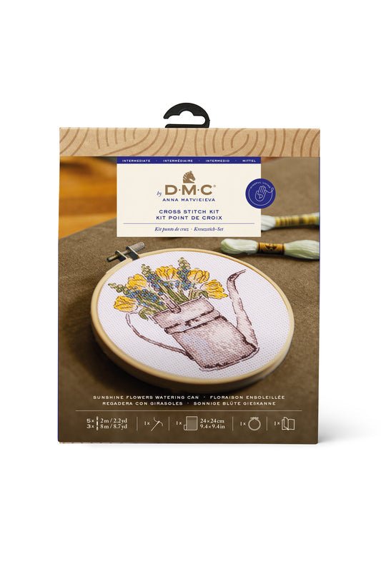 DMC Cross Stitch Kit - Sunshine Flowers Watering Can
