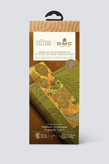 DMC Bookmark Cross Stitch Kit - The National Gallery (Sunflowers)