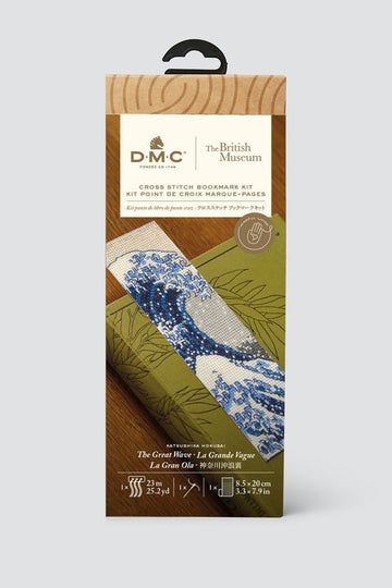 DMC Cross Stitch Kit - The British Museum (The Great Wave Bookmark)