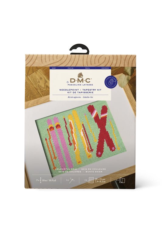 DMC Cross Stitch Kit - Colorful Skis