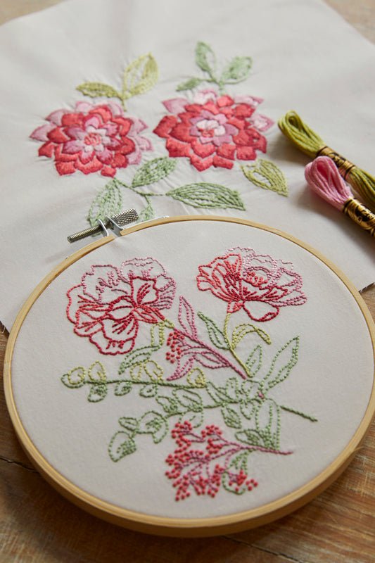DMC Embroidery Duo Kit - The Calming Carnations