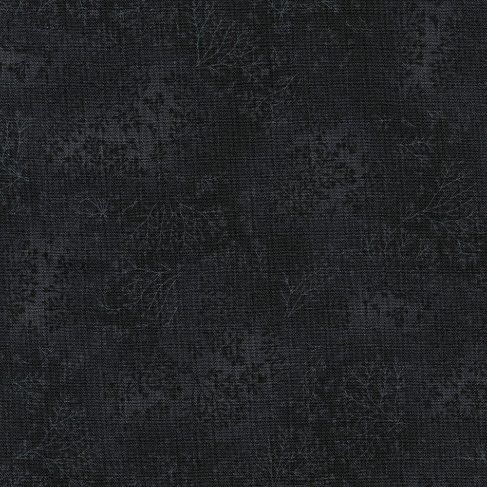 Fusions Leaf Branches Neutrals in Jet quilting fabric by Robert Kaufman