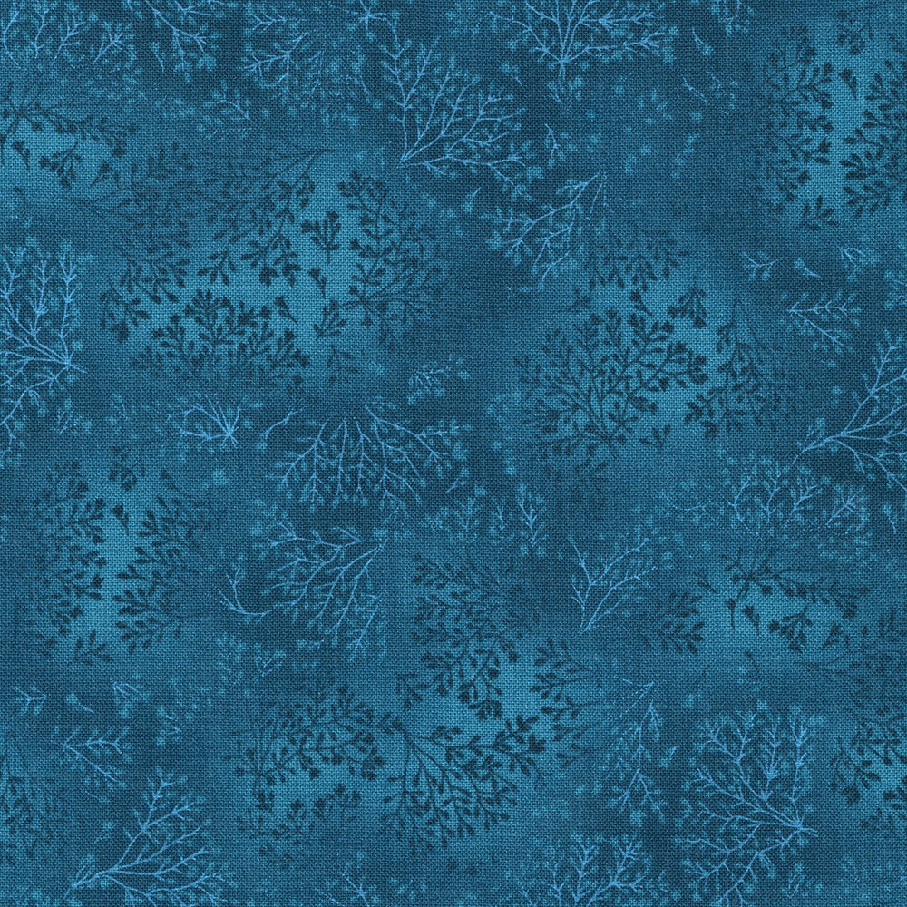 Fusions Leaf Branches Neutrals in Peacock quilting fabric by Robert Kaufman