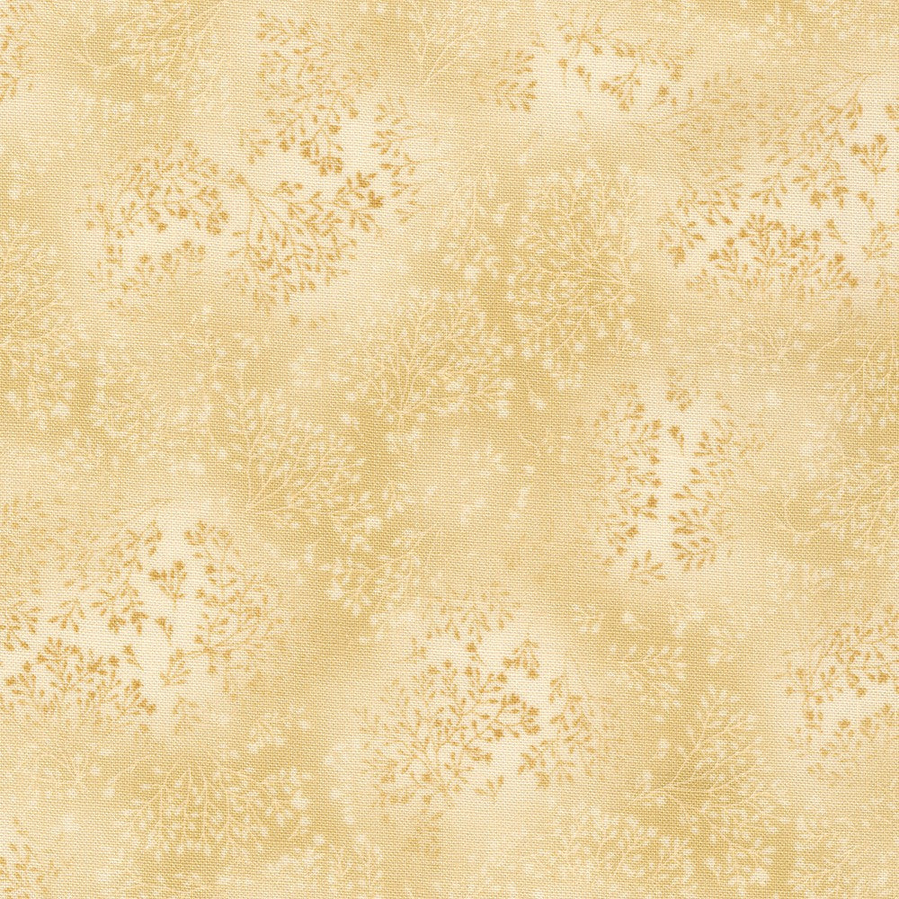 Fusions Leaf Branches Neutrals in Cream quilting fabric by Robert Kaufman