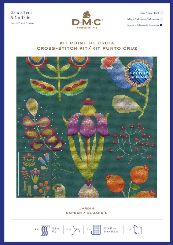 DMC Cross Stitch Kit - Garden