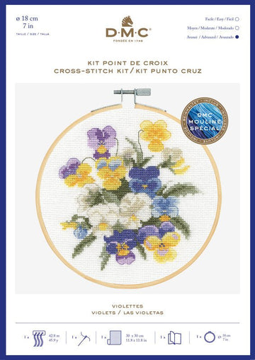 DMC Cross Stitch Kit - Violets