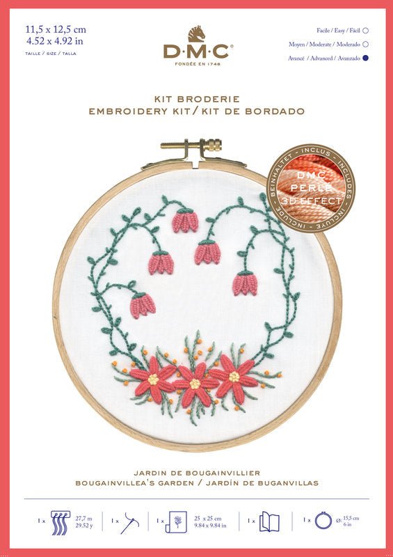 DMC Embroidery Kit - Bougainvillea Flowers