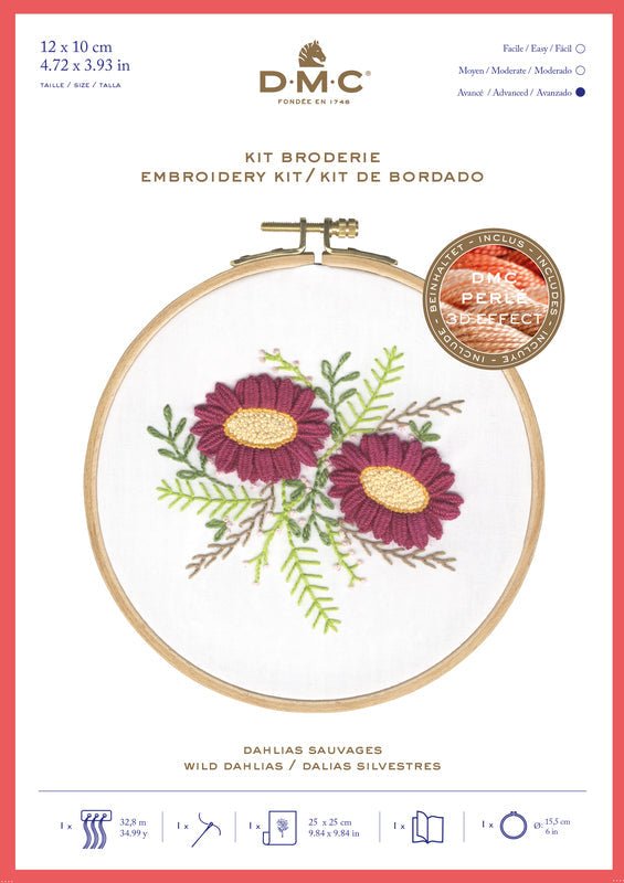 DMC Embroidery Kit - Dahlias