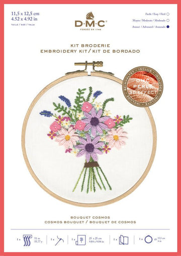 DMC Embroidery Kit - Cosmos Bouquet