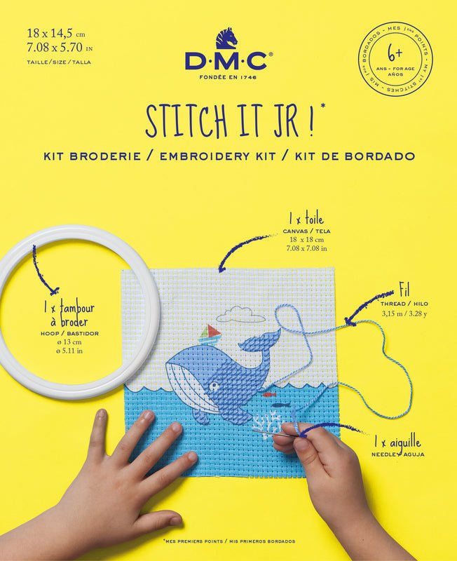 DMC Cross Stitch Kit - Whale (A5)
