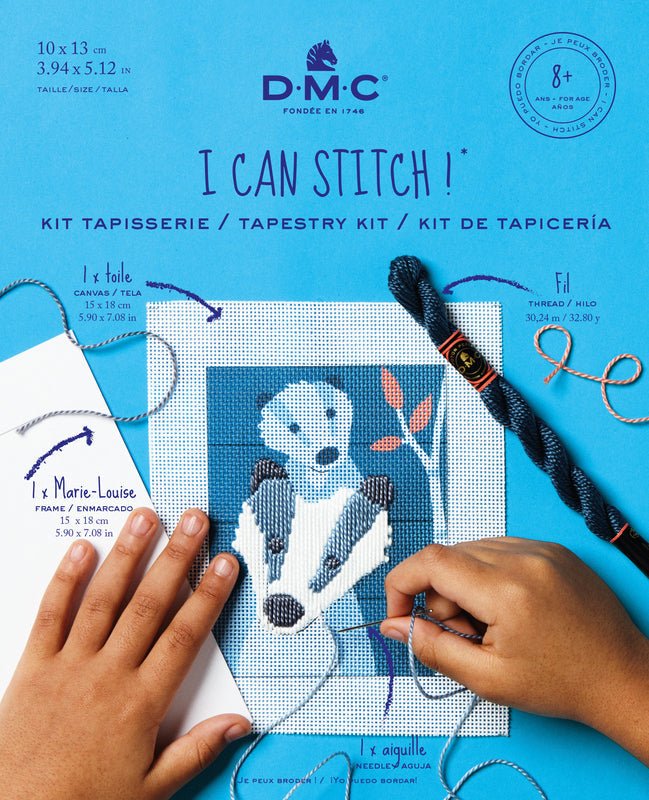 DMC Tapestry Kit - Polo the Badger