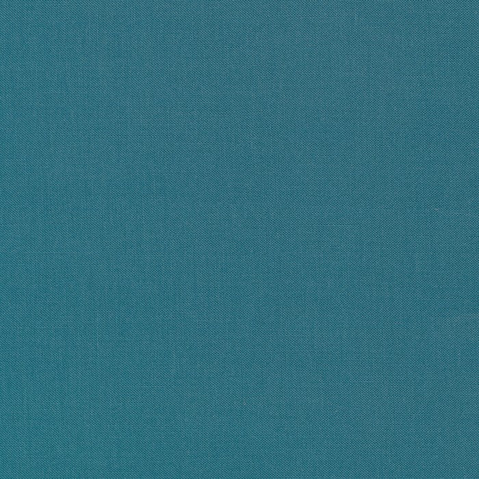 Kona Cotton Solids (The Blue Shades) in Teal Blue quilting fabric by Robert Kaufman
