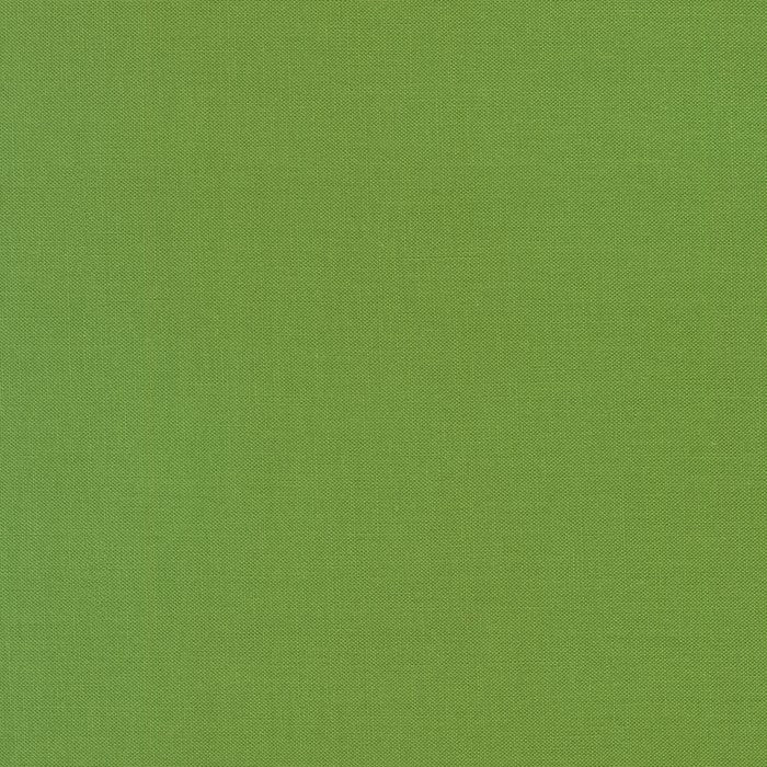 Kona Cotton Solids (The Green Shades) in Grass Green quilting fabric by Robert Kaufman