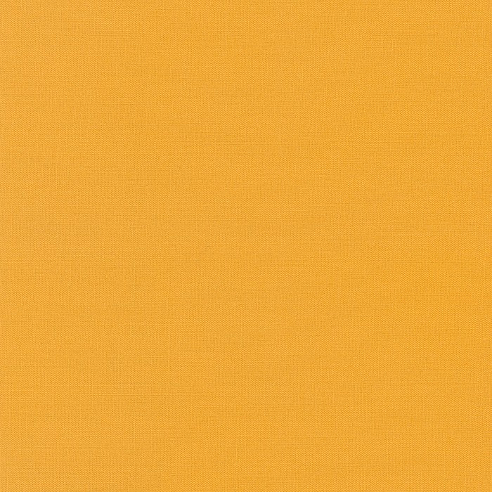 Kona Cotton Solids (The Yellow Shades) in Ochre quilting fabric by Robert Kaufman