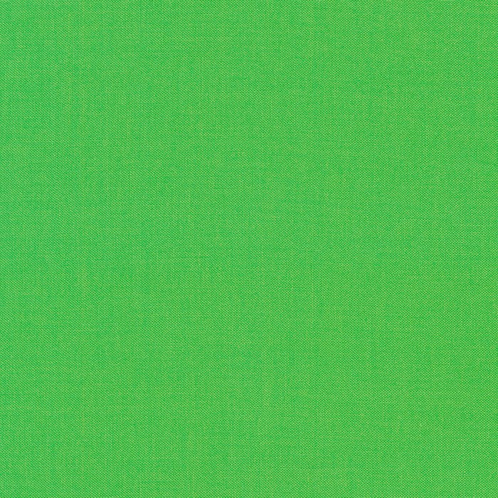 Kona Cotton Solids (The Green Shades) in Leprechaun quilting fabric by Robert Kaufman