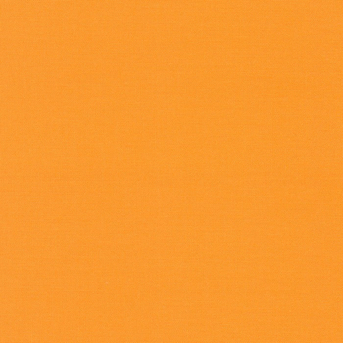 Kona Cotton Solids (The Orange Shades) in Goldfish quilting fabric by Robert Kaufman
