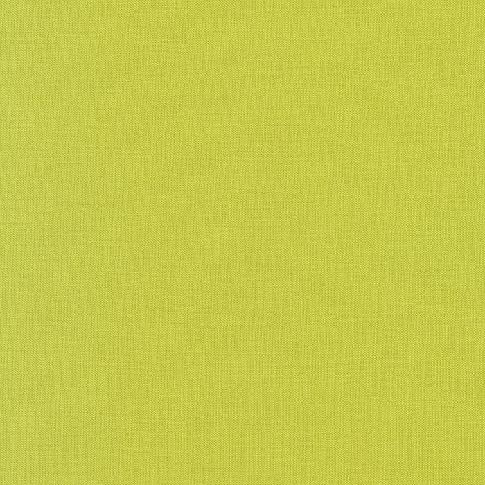 Kona Cotton Solids (The Green Shades) in Limelight quilting fabric by Robert Kaufman