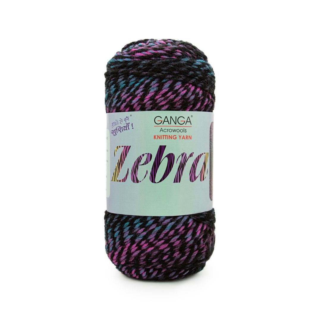 Ganga Acrowools Zebra Yarn (PTT1314)