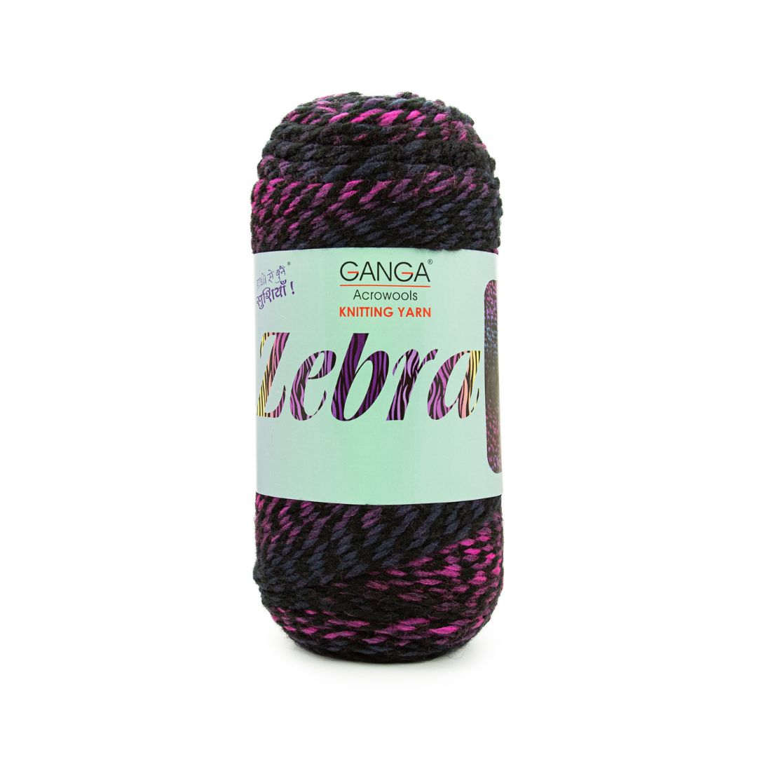Ganga Acrowools Zebra Yarn (PTT1317)