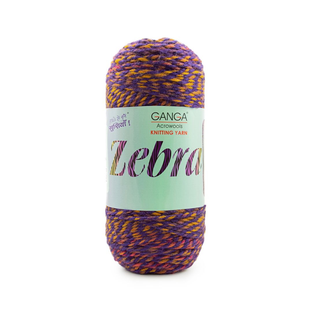 Ganga Acrowools Zebra Yarn (PTT1318)