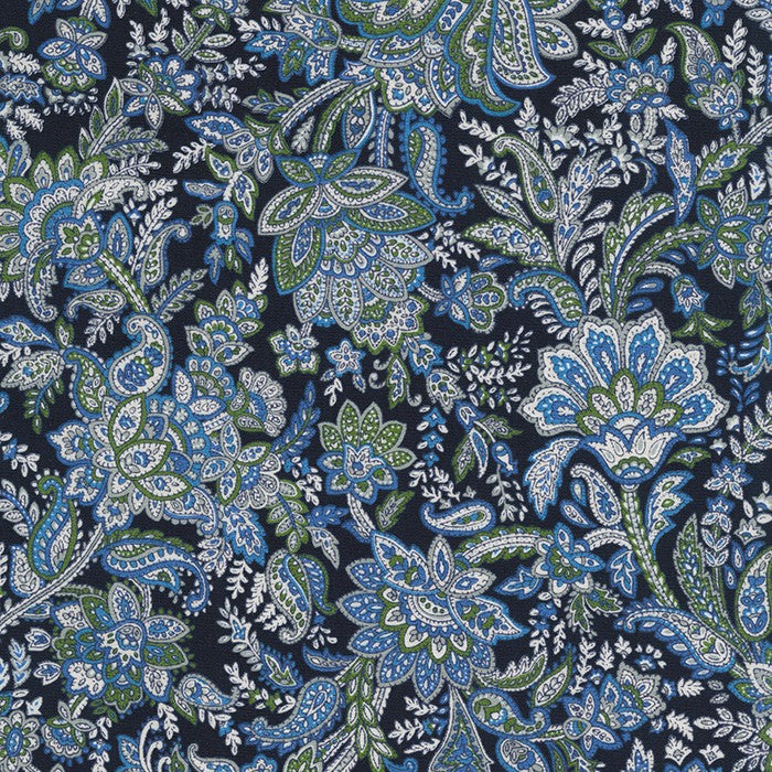 Vintage Study Paisley in Forest quilting fabric by Robert Kaufman
