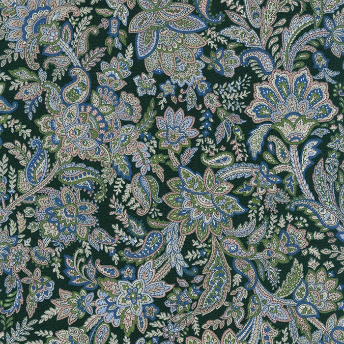 Vintage Study Paisley in Forest quilting fabric by Robert Kaufman