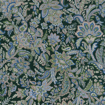 Vintage Study Paisley in Forest quilting fabric by Robert Kaufman
