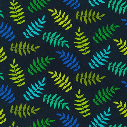 Alphabetosaurus Black in Black quilting fabric by Robert Kaufman