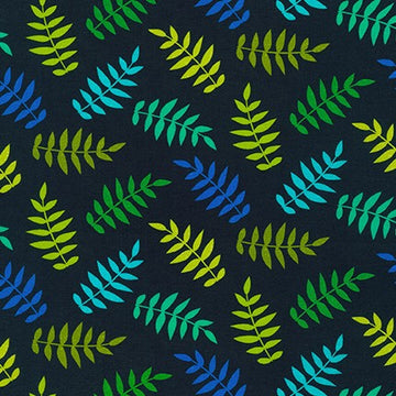 Alphabetosaurus Black in Black quilting fabric by Robert Kaufman