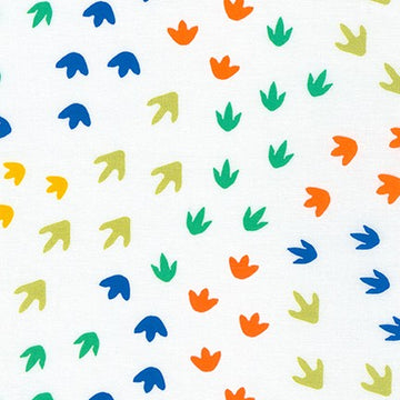 Alphabetosaurus Bright (Design 1) in Bright quilting fabric by Robert Kaufman