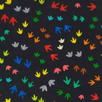 Alphabetosaurus Bright (Design 2) in Bright quilting fabric by Robert Kaufman