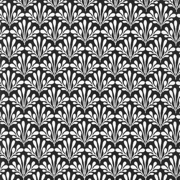 Jardin Noir Jet (Design 2) in Jet quilting fabric by Robert Kaufman