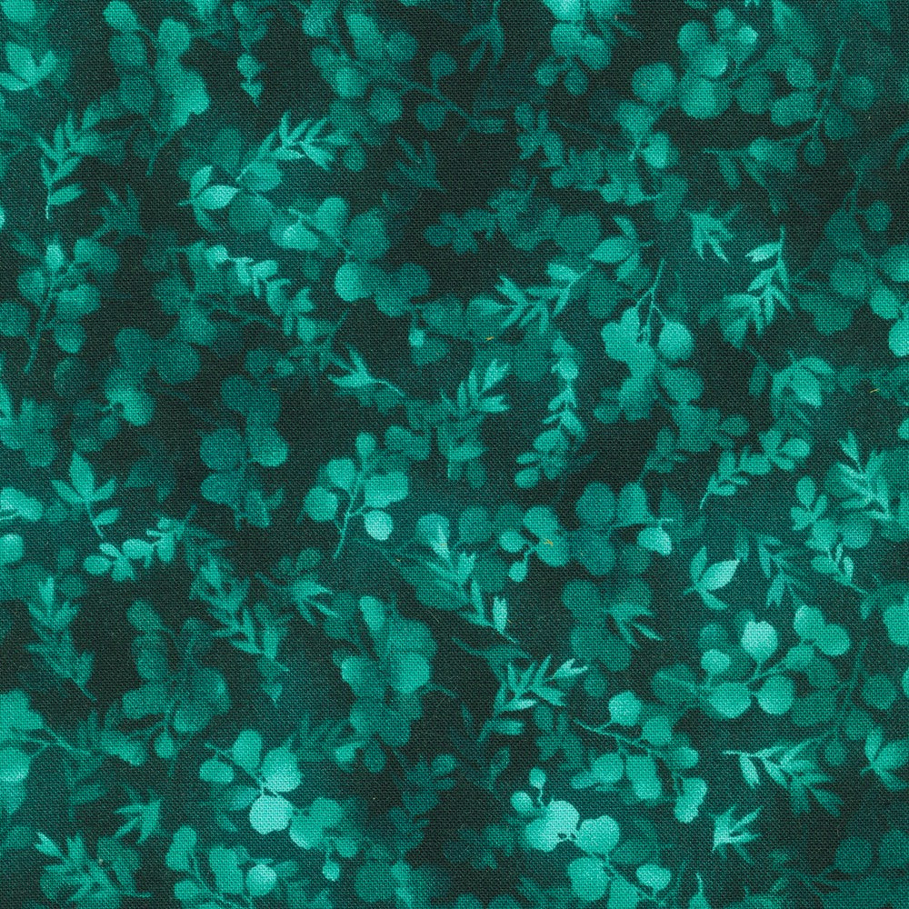 Fusions Foliage Mix in Spruce quilting fabric by Robert Kaufman